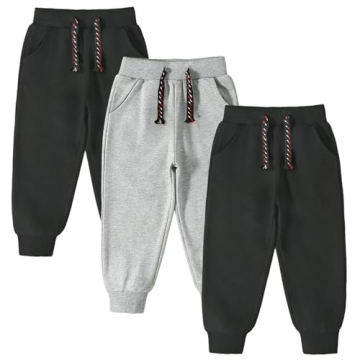 Funnymore Toddler Boys 3 Pack Sweatpants Joggers