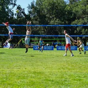 Park & Sun Sports Spectrum Classic: Portable Professional Outdoor Volleyball Net System, Blue