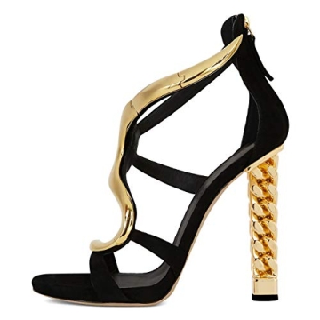 FSJ Chunky High Heels Ankle Strap Sandals for Women