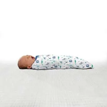 SwaddleMe by Ingenuity Compression Swaddle Pod, Two-Way Zipper for Easy Changes, Improves Sleep & Calms Startle Reflex, 0-2 Months, 2-Pack - Safari Dreams