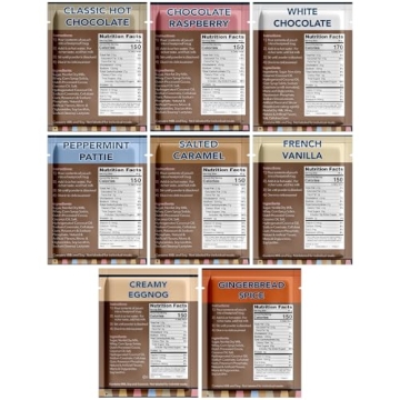 Double Donut Coffee Flavored Hot Chocolate Packets Variety Pack - 18 Count