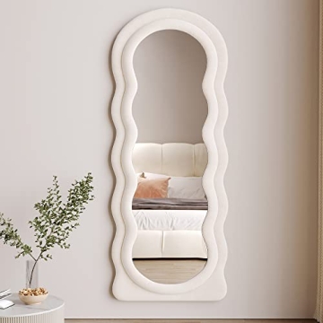 Honyee Wavy Full Length Mirror Elegant Durable Design