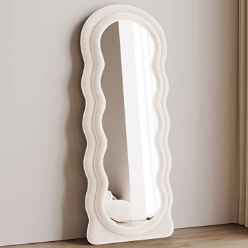 Honyee Wavy Full Length Mirror Elegant Durable Design