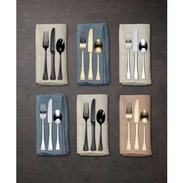 Lenox Portola, 3.40 LB, 20-Piece Flatware Set, Gold