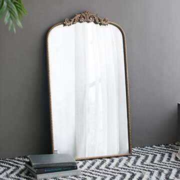 A&B Home Baroque Inspired Wall Mirror - 24" x 42" - Gold
