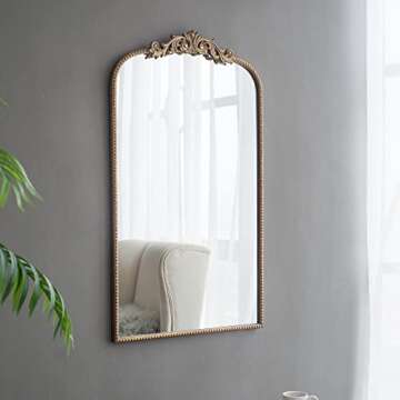 A&B Home Baroque Inspired Wall Mirror - 24" x 42" - Gold