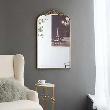 A&B Home Baroque Inspired Wall Mirror - Vintage Gold