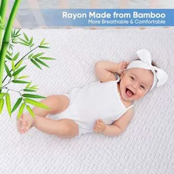 Hanherry 100% Waterproof Mattress Protector King Size, Mattress Cover 3D Air Fabric Cooling Mattress...