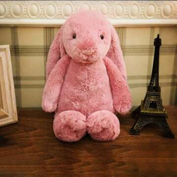 Custom Plush Easter Bunny for Kids - Personalized Embroidered Rabbit
