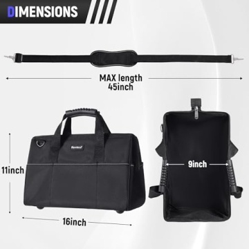 Reniteco Durable 16 Inch Tool Bag with Multi Pockets