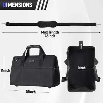 Reniteco Durable 16 Inch Tool Bag with Multi Pockets