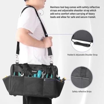 Reniteco Durable 16 Inch Tool Bag with Multi Pockets