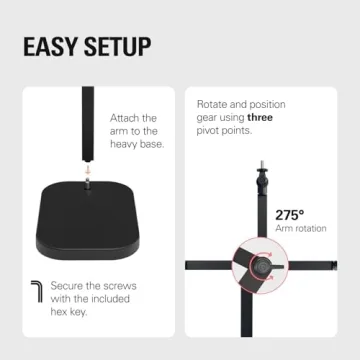 Adjustable Microphone Mount Stand for Recording