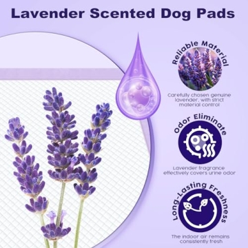 MIZOK Lavender-Scented Dog Pee Pads Extra Large 28x34in