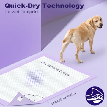 MIZOK Lavender-Scented Dog Pee Pads Extra Large 28x34in