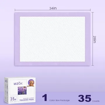 MIZOK Lavender-Scented Dog Pee Pads Extra Large 28x34in