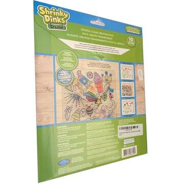 Shrinky Dinks Creative Pack 10 Sheets Crystal Clear Kids Art and Craft Activity