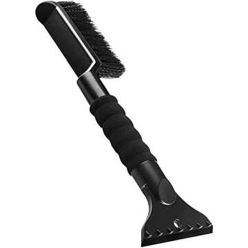OxGord 2-in-1 Ice Scraper & Snow Brush - No Scratch w/Soft Bristle Best for Frost Remover & Broom Re...