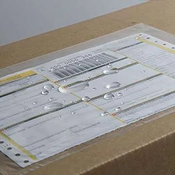 BEUYI Clear 7.5'' x 5.5'' Packing List Envelopes, Adhesive Shipping Label Pouches/Sleeves (50 Pack)