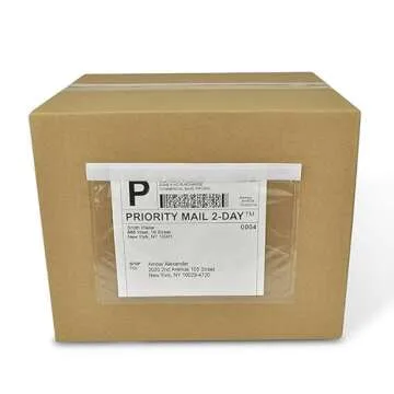 BEUYI Clear 7.5'' x 5.5'' Packing List Envelopes, Adhesive Shipping Label Pouches/Sleeves (50 Pack)