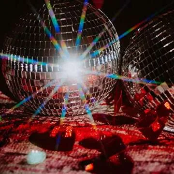 Suwimut 2 Pack Disco Light Mirror Ball, 8 Inches Cool and Fun Large Silver Hanging Disco Ball with Hanging Ring for Retro Party, Home Bands Decorations, New Years Celebration