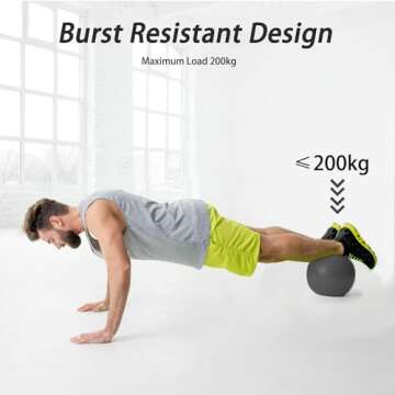 FITMIND 10 Inch Pilates Ball for Core and Fitness Workouts