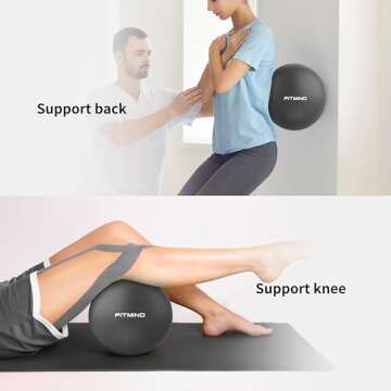 FITMIND 10 Inch Pilates Ball for Core and Fitness Workouts