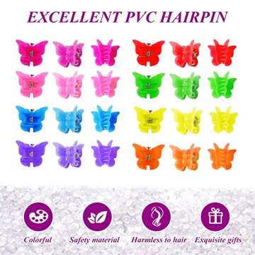 Shop 100 Pcs Butterfly Hair Clips for Girls, Mini Clips