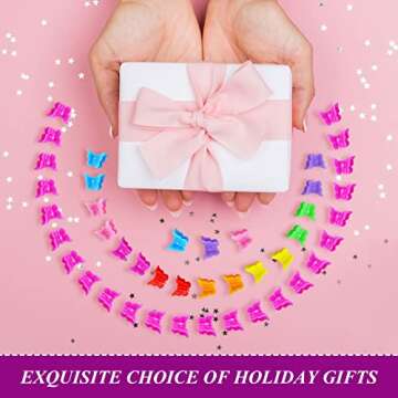 Shop 100 Pcs Butterfly Hair Clips for Girls, Mini Clips