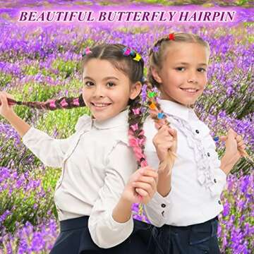 Shop 100 Pcs Butterfly Hair Clips for Girls, Mini Clips
