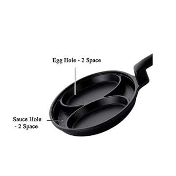 Kitchen Flower 2 Space Non-Stick Coated Egg Pan: Perfect Eggs Every Time!