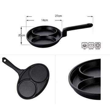 Kitchen Flower 2 Space Non-Stick Egg Pan for Quick Meals