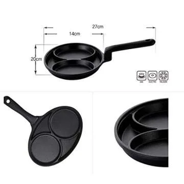 Kitchen Flower 2 Space Non-Stick Egg Pan for Quick Meals