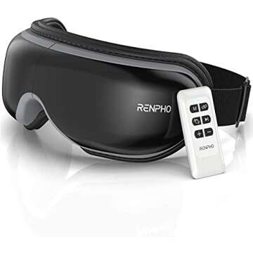 Ultimate Relaxation: RENPHO Eye Massager with Remote Control & Soothing Heat Features