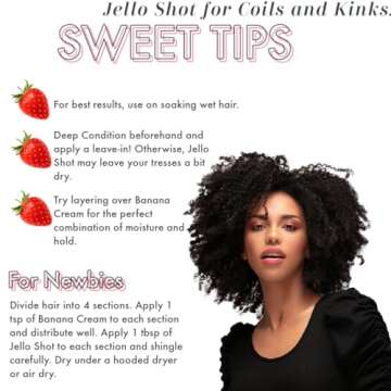 Ecoslay Jello Shot Gel - Extra Firm, Strong Hold Aloe & Okra Formula for Kinky Curly Type 4c Hair - Long-Lasting Women's Curly Hairstyling Solution - 8oz