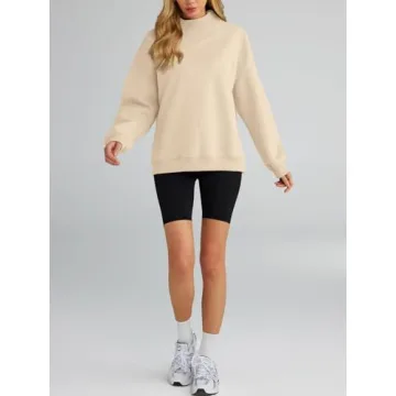 Oversized Turtleneck Sweatshirt - Y2K Style