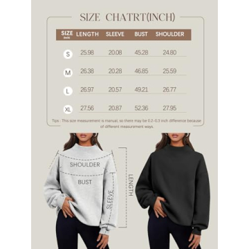 Oversized Turtleneck Sweatshirt - Y2K Style