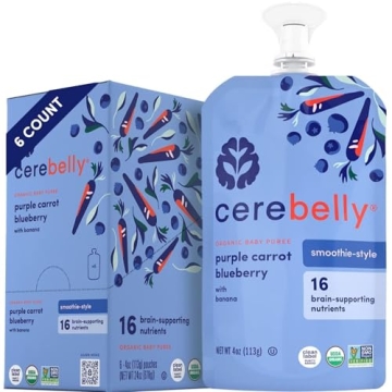 Cerebelly Baby Food Pouches – Organic Purple Carrot Blueberry Smoothie