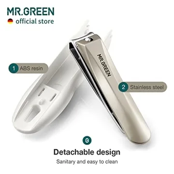 MR.GREEN Anti Splash Nail Clippers for Precise Grooming