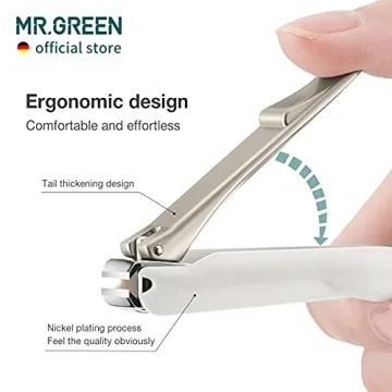 MR.GREEN Anti Splash Nail Clippers for Precise Grooming