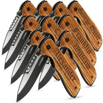 Personalized Groomsmen Pocket Knife Set of 10