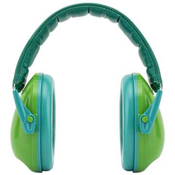 Snug Kids Ear Protection - Noise Cancelling Sound Proof Earmuffs/Headphones for Toddlers, Children & Adults (Green)