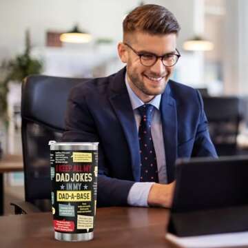 Gifts for Dad-Christmas Gifts for Dad Husband Grandpa Adults Step Dad,Funny Gifts Stocking Stuffers for Men Dad Birthday Gift for Dad-Dad Gifts for Fathers Day Thanksgiving -Dad Joke Tumbler 20oz