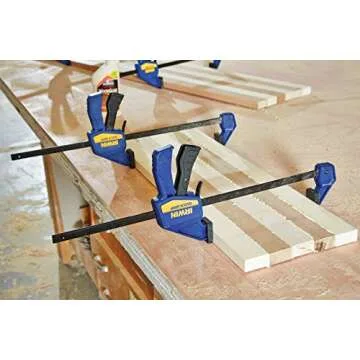 IRWIN QUICK-GRIP Bar Clamp, One-Handed, Mini, 12-Inch (1964744), Blue