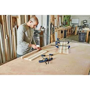 IRWIN QUICK-GRIP Bar Clamp, One-Handed, Mini, 12-Inch (1964744), Blue