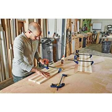 IRWIN QUICK-GRIP Bar Clamp, One-Handed, Mini, 12-Inch (1964744), Blue