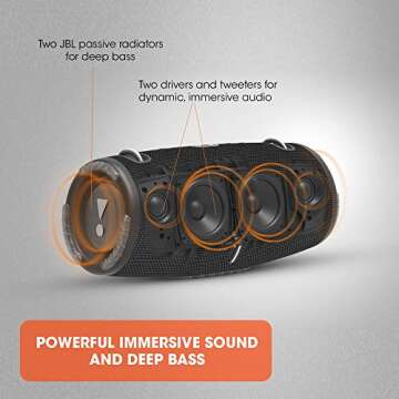 JBL Xtreme 3 - Portable Bluetooth Speaker, powerful sound and deep bass, IP67 waterproof, 15 hours o...