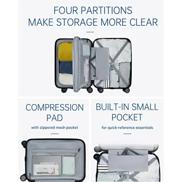 BAGSMART Carry On Luggage for Convenient Travel