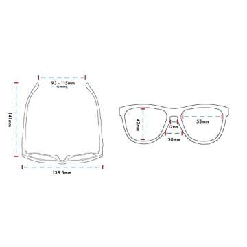 Goodr OG Polarized Sunglasses Sunbathing with Wizards/Light Blue, One Size - Men's