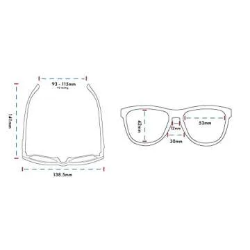 Goodr OG Polarized Sunglasses Sunbathing with Wizards/Light Blue, One Size - Men's